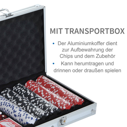 500-piece poker set with aluminum case and dice