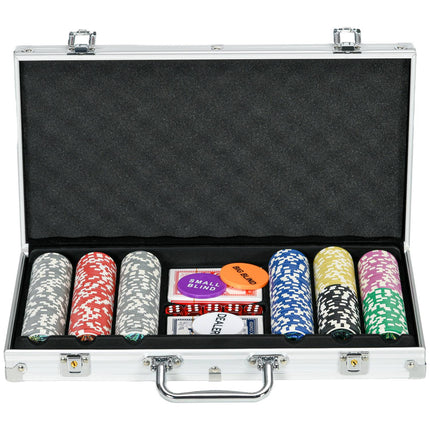 Poker chip set 300 parts 11.5G with lock and accessories