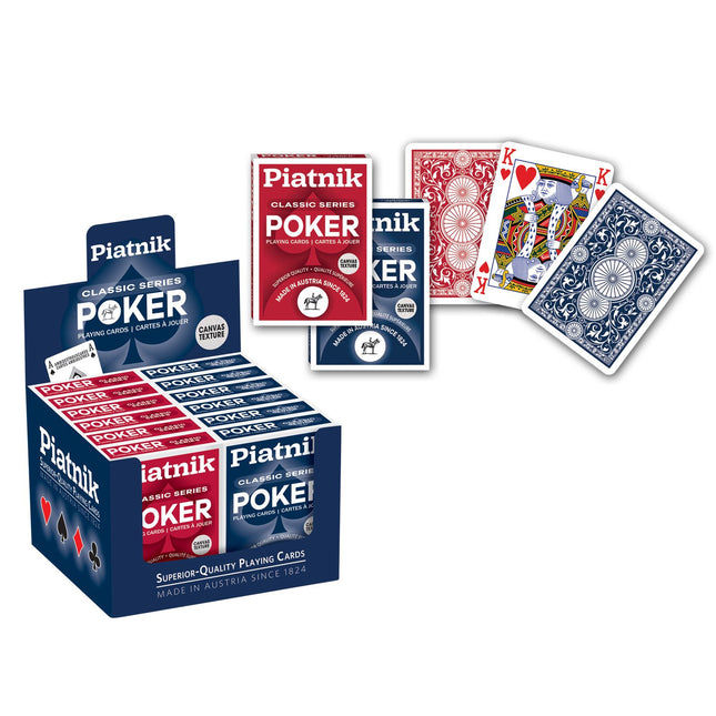 Poker speelkaarten, standaardformaat, duurzame kunststof coating