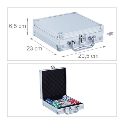 Poker case with 100 chips