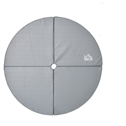 Pole Dance Mat, 5 cm Thick, 150 cm Diameter, Light Grey