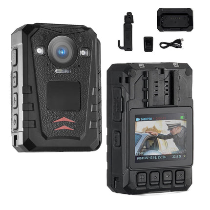 Police Body Camera 2K 128GB, GPS Night Vision
