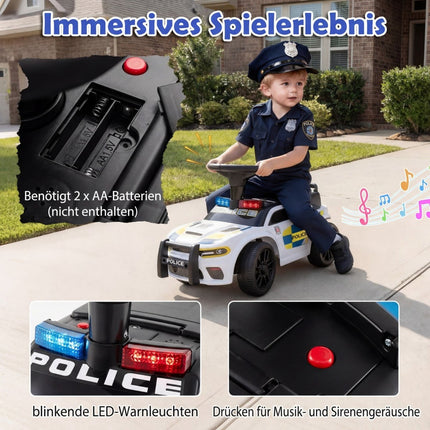 Police Ride-On Car for Toddlers with Lights & Sound