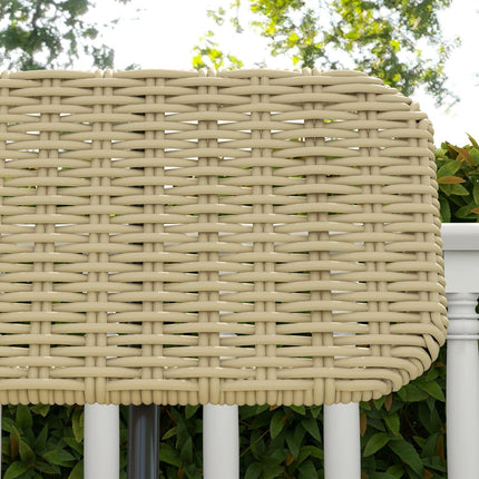 2-seater poly rattan bench, metal frame, capacity 250 kg