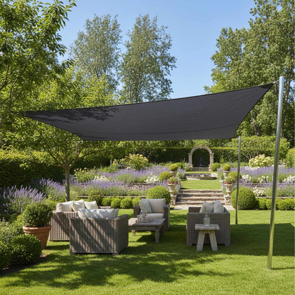 Polyester Shade Sail, Dark Grey, 4x4m, UV 30+