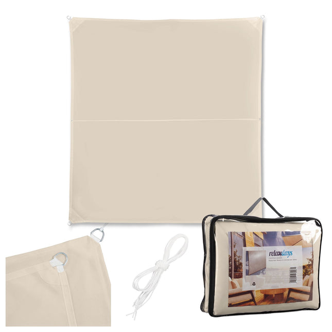 Polyester schaduwdoek met oogjes, waterafstotend