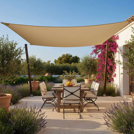 Polyester Shade Sail With Eyelets, Water-Repellent