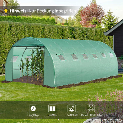 Garden film made of polyethylene 6x3x2m with 12 windows