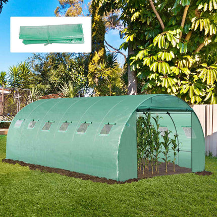 Garden film made of polyethylene 6x3x2m with 12 windows