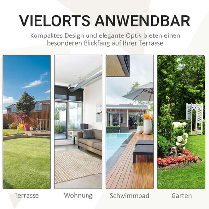 Outdoor Polyrattan Sun Island - folding canopy, cream 171x180x155cm