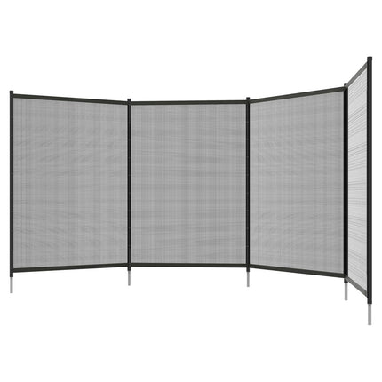 Black garden and pool fence 365x126 cm, Set of 4 panels