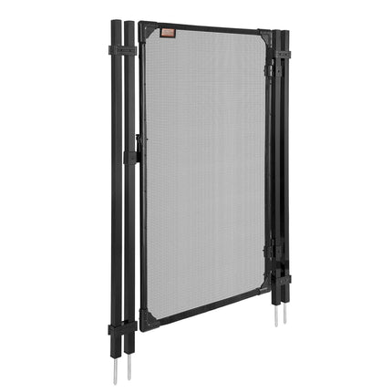 Pool Fence Gate 1.2 x 0.75 m, Black, Metal Latch