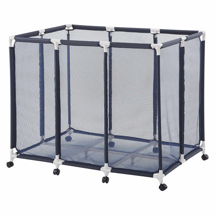 Pool Float Storage Bin, Rolling Mesh Organizer 48 x 33 x 39 in