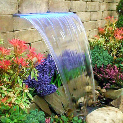 Pool Waterfall Spillway, 36.2 In Acrylic, 17-Color LED