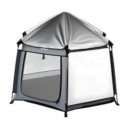 Pop-Up Baby Playpen With Canopy, UPF 50+, 59x59