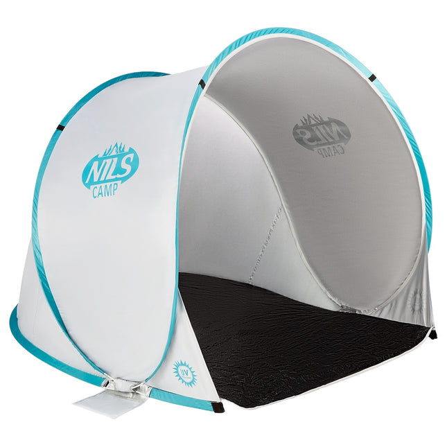 Pop Up Beach Tent, Gray-Turquoise, UV Protection