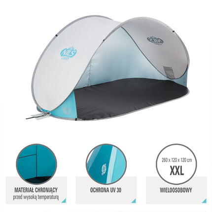 Pop Up Beach Tent, Light Grey, UV Protection