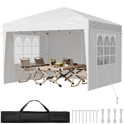 Pop-Up Canopy 10x10 ft, 3 Sidewalls, Adjustable Height