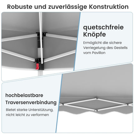 Pop-Up Canopy Tent 3x3m, Waterproof, Portable with Accessories