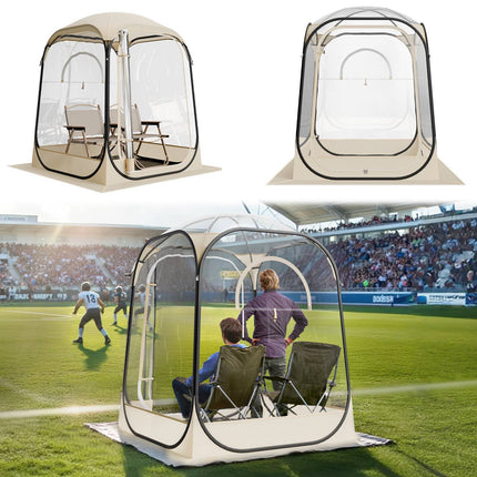 Pop-Up Clear Bubble Sports Tent, 1-Person Waterproof