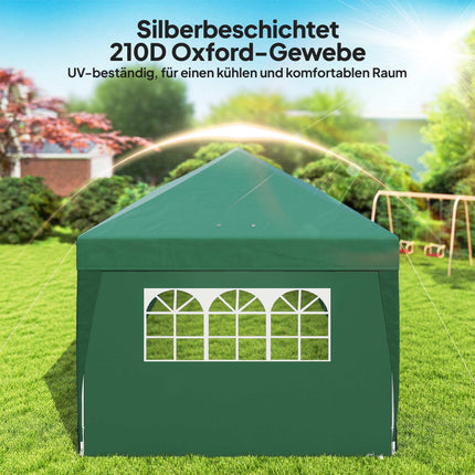 Pop-Up Garden Pavilion with Removable Walls, 590x295 cm