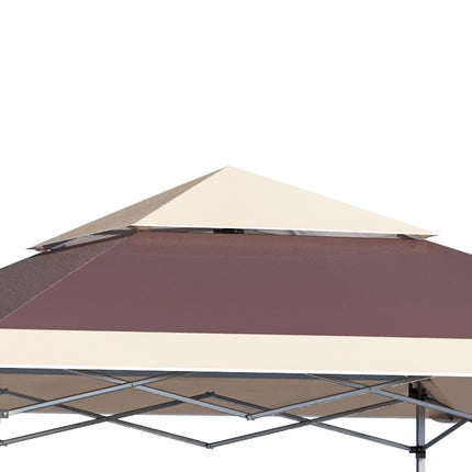 Pop-Up Gazebo tent, 3.6x3.6m, dark brown & khaki