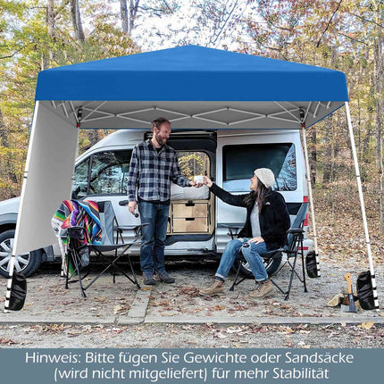 Pop-Up Pavilion 3x3m with Sidewall, Backpack, Anchors