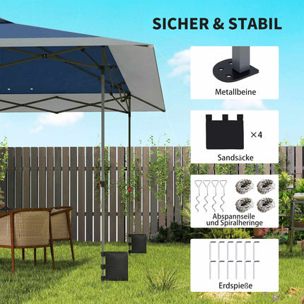 Pop-Up Pavilion 4x4m, Waterproof, UV 50+, Easy Setup