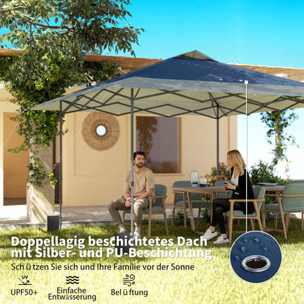 Pop-Up Pavilion 4x4m, Waterproof, UV 50+, Easy Setup