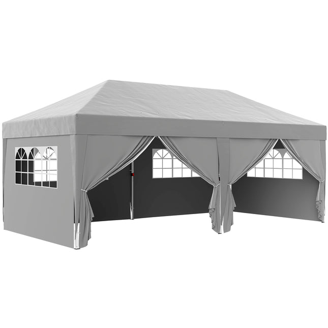Pop-up paviljoen 6x3m, UV-bescherming, afneembare zijwanden