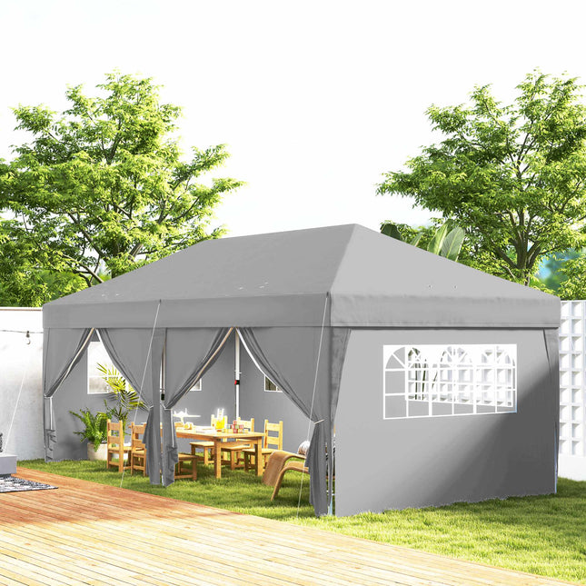 Pop-up paviljoen 6x3m, UV-bescherming, afneembare zijwanden