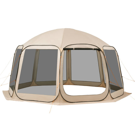 Pop-Up Screen House Tent, 12–15 Person, Beige