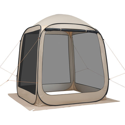 Pop-Up Screen House Tent, 4–6 Person, Beige