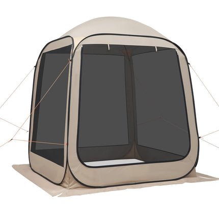 Pop-Up Screen House Tent, 4–6 Person, Beige