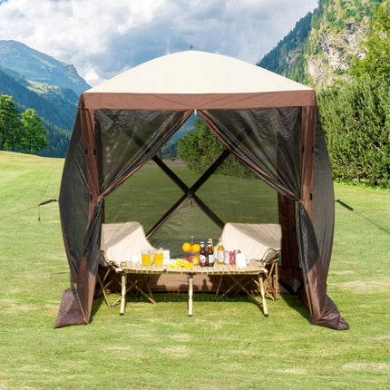 Pop-Up Screen Tent 6x6 Ft, Mosquito Net, 4 Privacy Panels