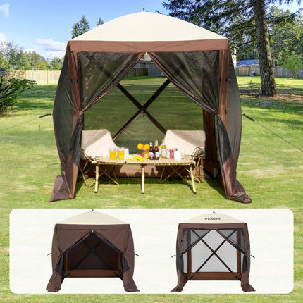 Pop-Up Screen Tent 6x6 Ft, Mosquito Net, 4 Privacy Panels