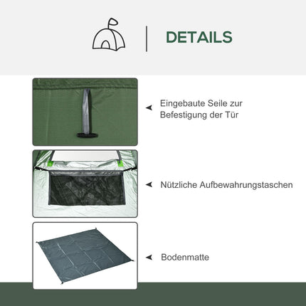 Camping Shower Tent - Portable Outdoor Toilet, Dark Green