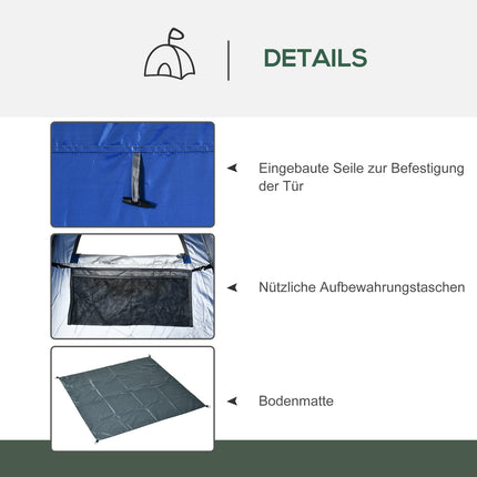 Outdoor pop-up shower and toilet tent with carry bag