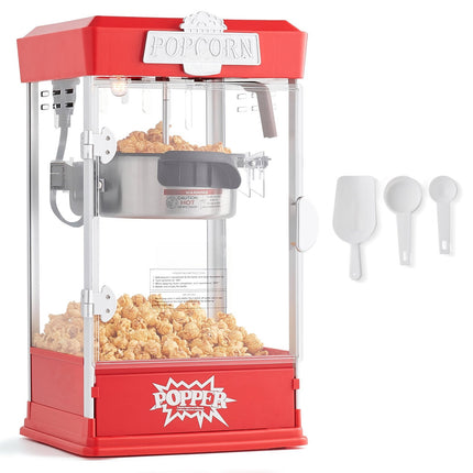 Popcorn Maker, 4 Oz Kettle, 480W Tabletop, Red