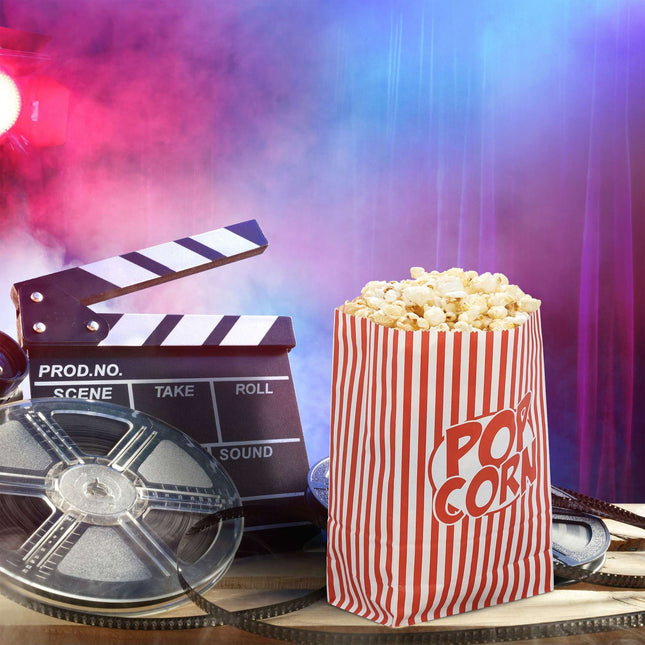 Popcorn bags with retro motifs - 48 pcs
