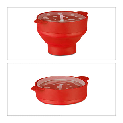 Popcorn bowl in silicone for the microwave