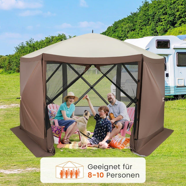 Pop-up paviljoen 350x350 cm met draagtas en gaaswanden