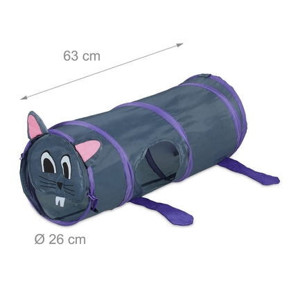 Pop-up cat tunnel with mouse design