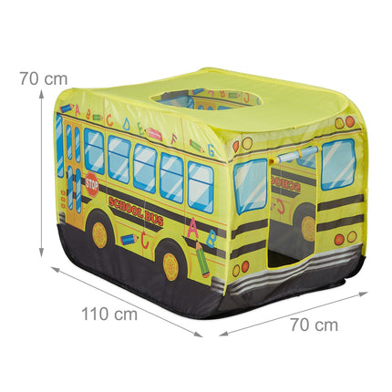 Pop-up play tent School bus