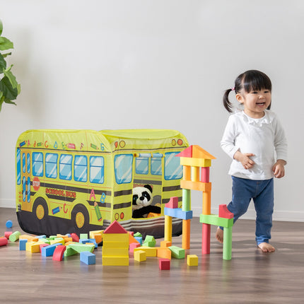 Pop-up play tent School bus