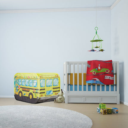Pop-up play tent School bus