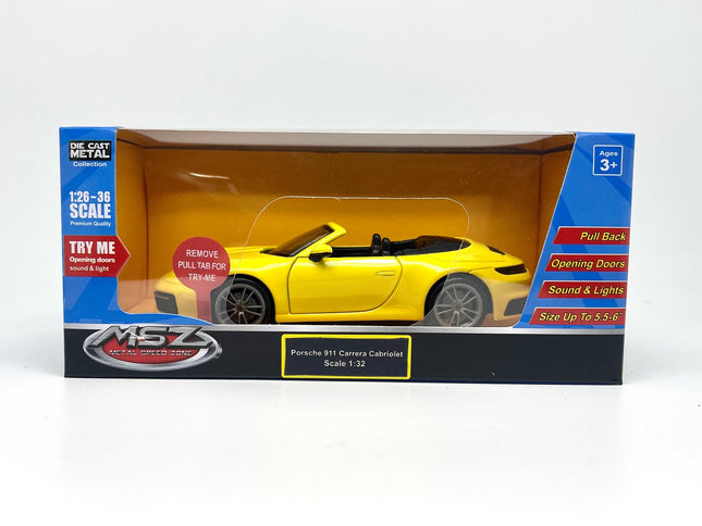 Porsche 911 Carrera Cabriolet Die-Cast Model, 1:32 Scale
