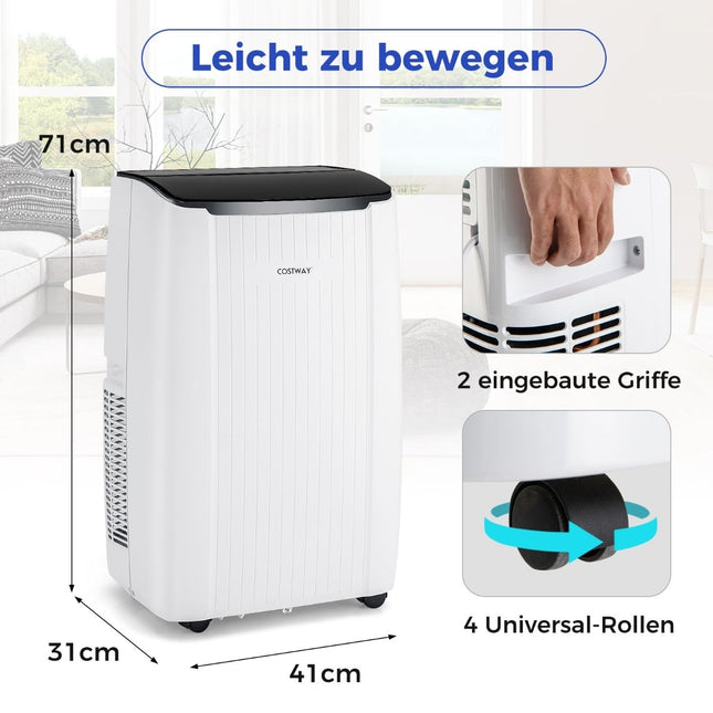 Portable 12000 BTU AC with Heater & Dehumidifier, WiFi-Control