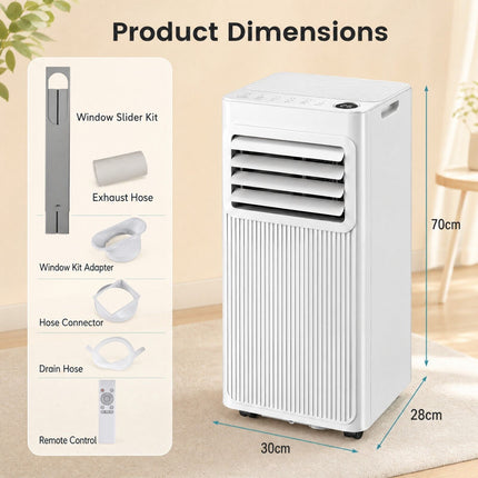 Portable 9000 BTU Air Conditioner, 3-in-1, 42 m² Coverage