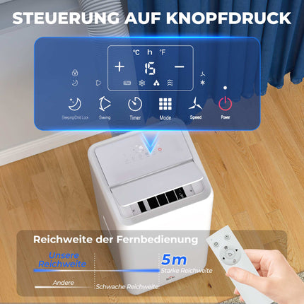 Portable Air Conditioner, 12,000 BTU, 5-in-1, 35㎡ Coverage